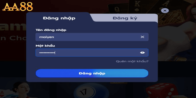 Trải nghiệm tối ưu hóa sau khi đăng nhập aa88